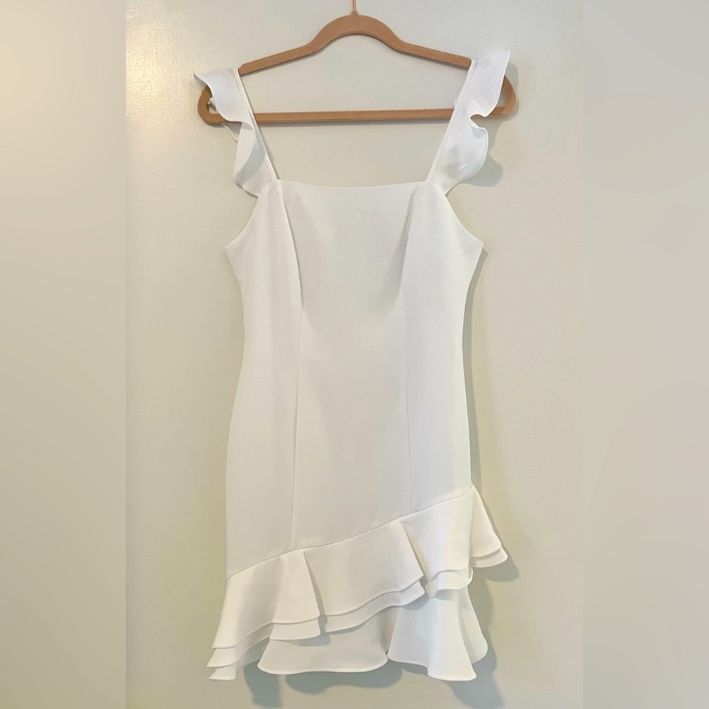 BCBGeneration white ruffle mini dress | New
